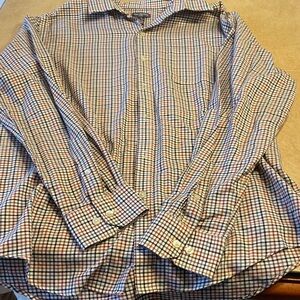 Van Heusen Men's Blue and Red Checkered Shirt